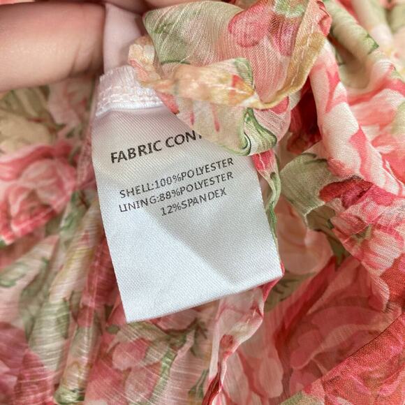 ALAMOUR Shailee Flare Skirt Set Rose Floral Pink Size Medium Romantic Girly - Picture 12 of 14